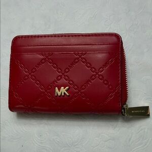 Michael Kors Quilted Red Wallet